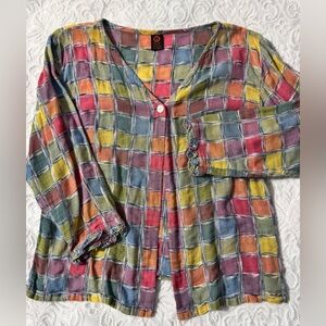 Women’s lightweight over shirt- Small- Colorful- OJAI brand